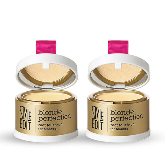 Root Touch Up Powder by Style Edit | Temporary Color for Dark Roots, Highlights, Grays and Thinning Hair | Mineral Infused 2 Pack