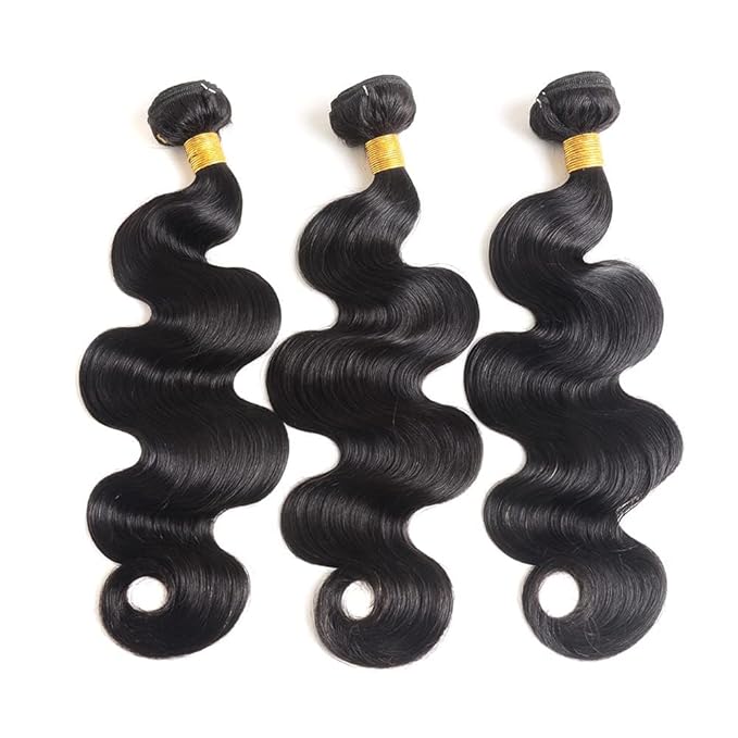 Body Wave Bundles Human Hair 20 20 20 3 Bundles 100% Brazilian Human Hair Bundles Weave Bundles Deals Real Human Hair Extensions Natural Black Color