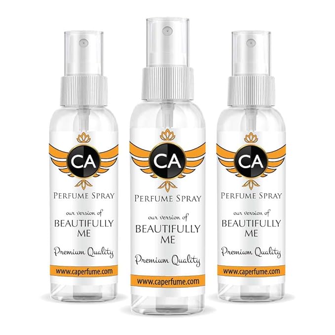 CA Perfume Eco Refill Impression of Beautifully Me For Women EDP Perfume Concentrated Long Lasting Eau de Parfum Spray Refillable Atomizer Bottle 2 Fl Oz/60ml-X3