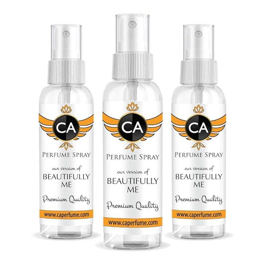 CA Perfume Eco Refill Impression of Beautifully Me For Women EDP Perfume Concentrated Long Lasting Eau de Parfum Spray Refillable Atomizer Bottle 2 Fl Oz/60ml-X3