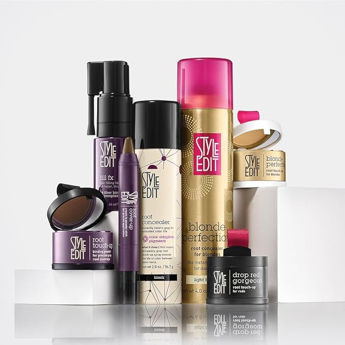 Style Edit DARK BLONDE Root Concealer Touch Up Spray | Instantly Covers Grey Roots | Professional Salon Quality Cover Up Hair Products for Women| 4 Ounce (Pack of 1)