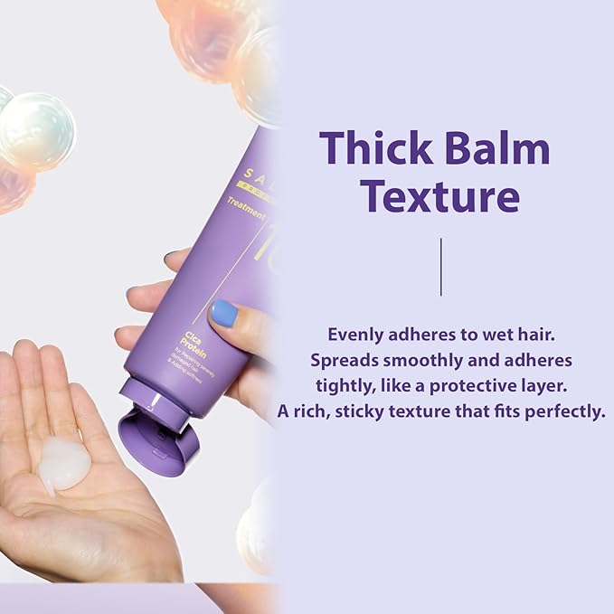 Mise En Scene Salon 10 Professional Cica Protein Deep Conditioner for Damaged Hair - Treatment with Centella Asiatica, Bond Repair Hair Masks, Low Porosity Care, 7.27 Fl. Oz.