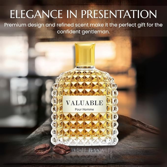Perfume for Men – INSPIRED by A WORLD RENOWNED MEN'S PERFUME – Bergamot, Myrtle, Hazelnut, Leather – Bold, Warm, Sophisticated, Long-Lasting – 3.4 fl oz