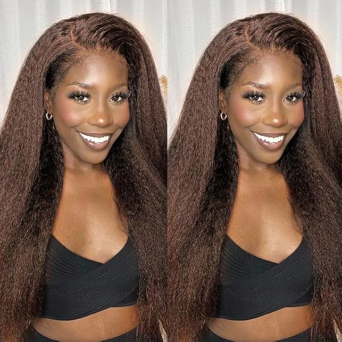 Brown Human Hair Bundles #4 Yaki Bundles Chocolate Brown Bundle 20 20 20 inch #4 Human Hair Bundle
