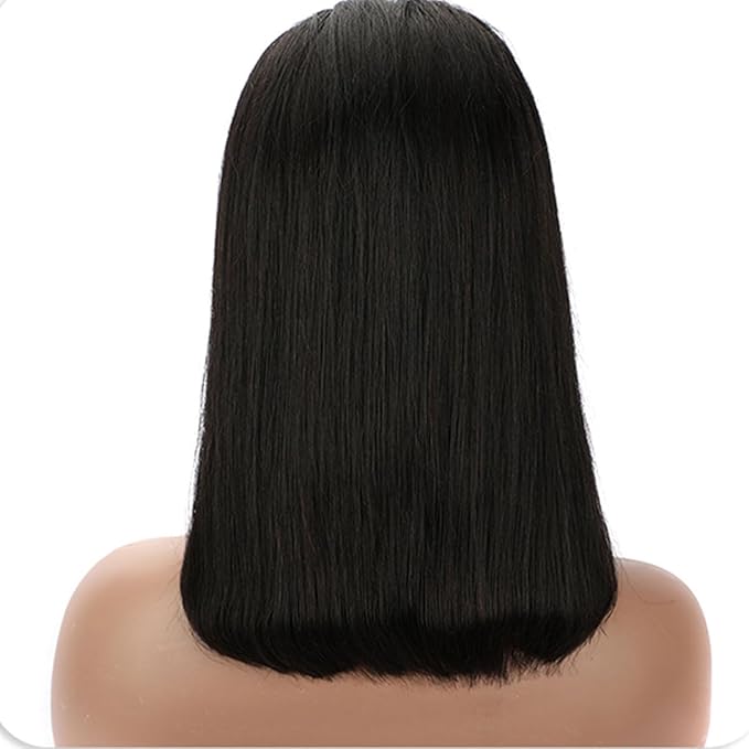 LICHANG 12 Inch 13x4 Lace Front Wigs Human Hair Bob Wig Human Hair