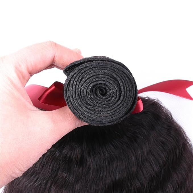 Kerriana Kinky Straight Human Hair Bundles 16 Inch Single One Yaki Bundle Natural Black Color Kinky Weave 100% Human Hair Bundles