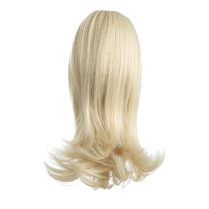 Ponytail Hair Extensions, 12 Inch Claw Clip Ponytail Hair Extensions for Women, Chin Clip Wigs, Soft Synthetic Wigs-Beach Blonde