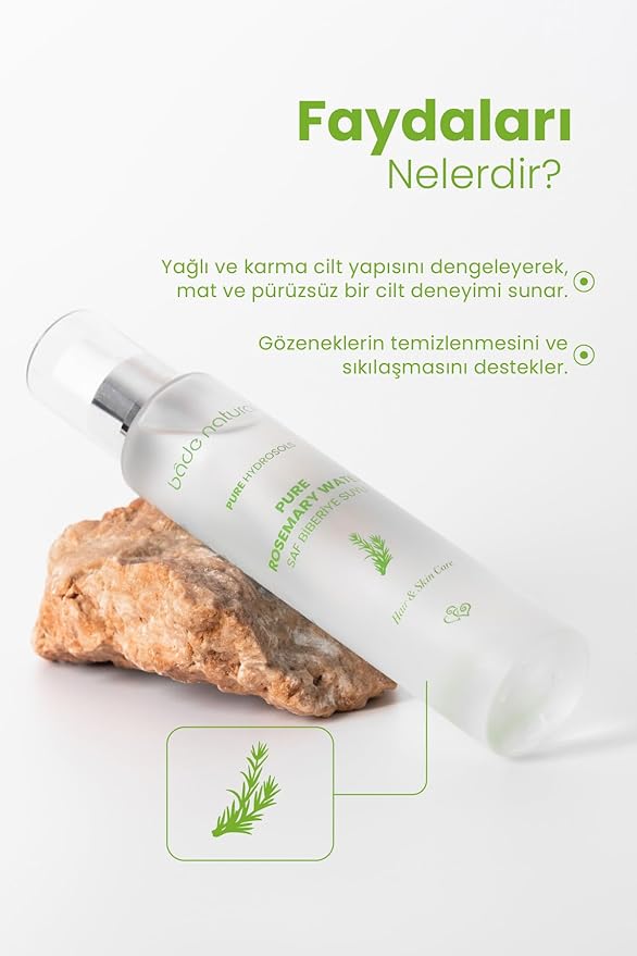Bade Natural Biberiye Suyu Güçlendirici Saç Toniği%100 Doğal ve Saf 100 ml
