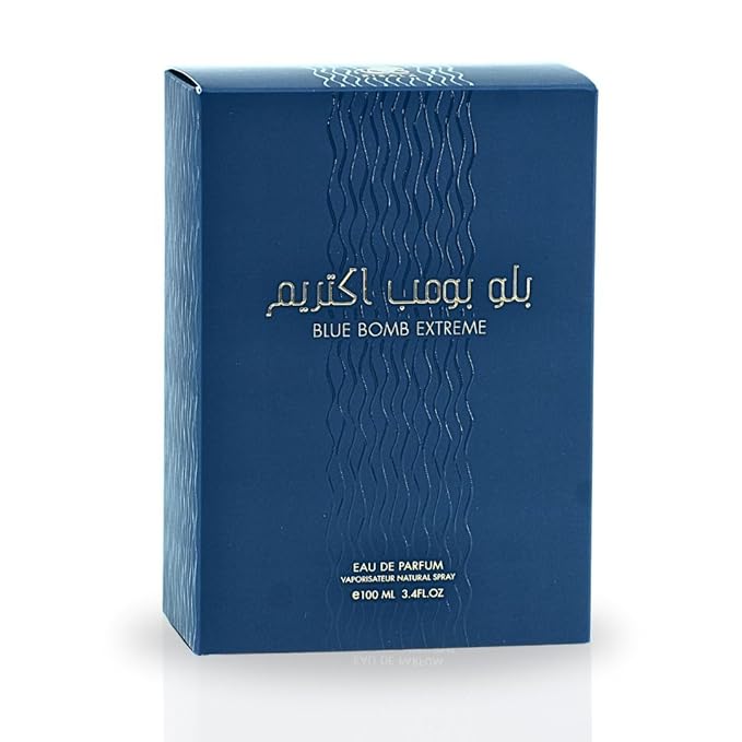 Risala Blue Bomb Extreme for Unisex Eau de Parfum Spray, 3.4 Ounce