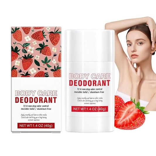 Aluminum Free Deodorant Stick for Women,Fruit Scents Women Solid Stick Natural Deodorants,All Day Odor Control Body Deodorant,Smooth Solid Armpit Antiperspirant Sticks (1.4 Oz, strawberry)