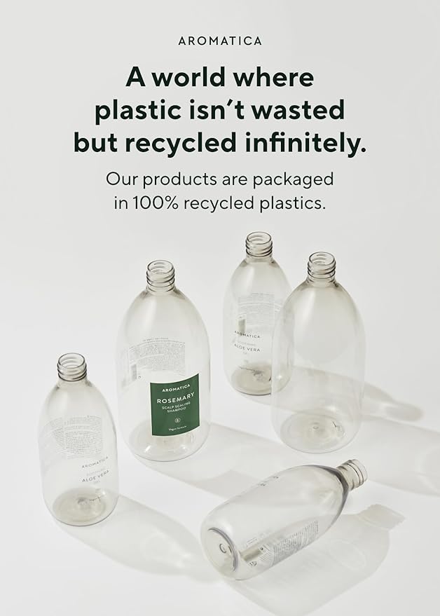 AROMATICA Rosemary Scalp Scaling Shampoo and Conditioner Set 13.53 fl.oz each – Vegan Korean Hair Care Gift Set for Woman with Rosemary Oil. Sulfate Free Shampoo Conditioner For Hair Growth