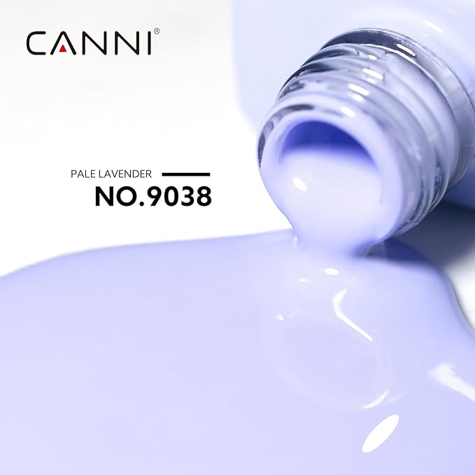 CANNI Purple Gel Nail Polish, 1Pcs Pastel Light Purple Color High Gloss Soak Off Nail Manicure Salon DIY