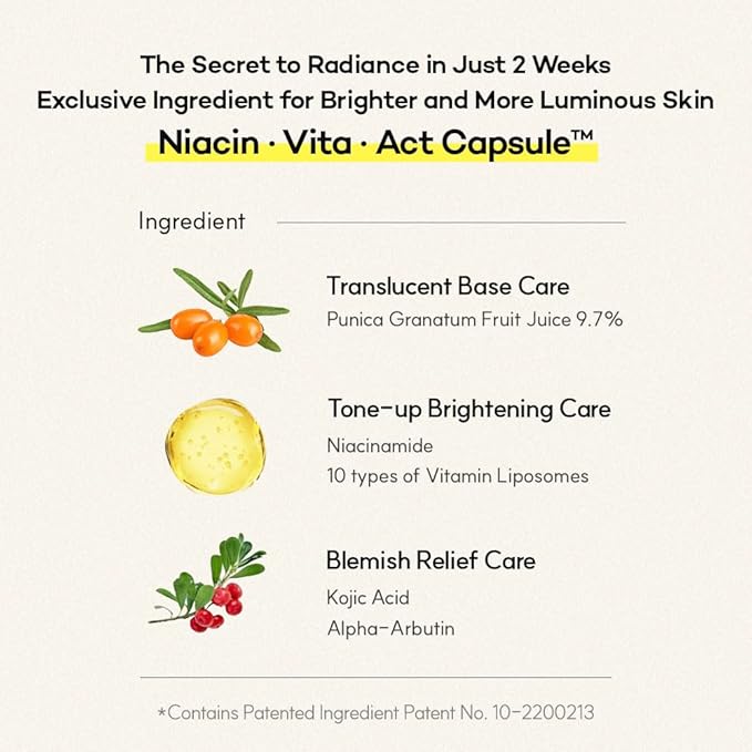 Brightening Bouncy Boost Serum – Radiance-Boosting K-Beauty Serum with Niacinamide, Vitamin C Blend, Lightweight Dual-Phase Glow Formula (30ml)
