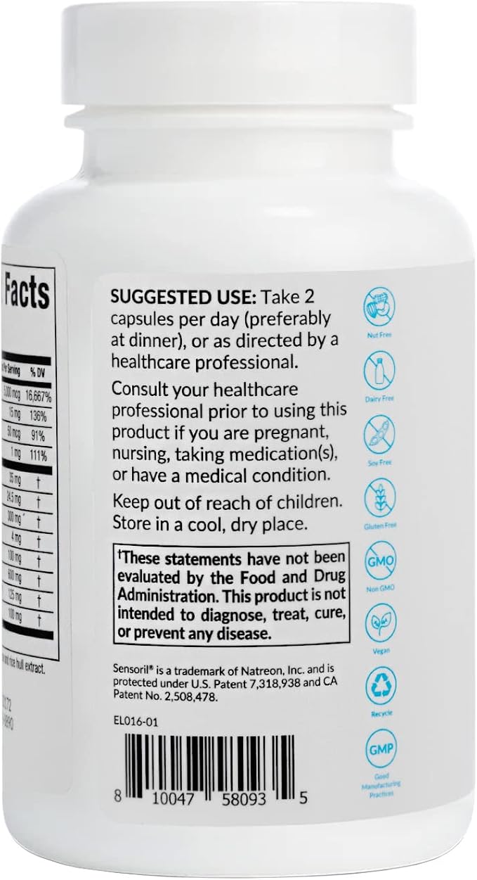 Equilife Daily Hair Support, Hair Supplement with Biotin, Ashwagandha, Zinc, Selenium, and Saw Palmetto, Vitamins and Minerals for Hair and Scalp Nourishment, Gluten Free, 60 Capsules