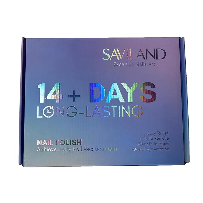 SAVILAND Quick-Dry Nail Polish Set - 12 Neon Green & Pastel Colors (0.34 oz) - Non-Gel Bright Summer Polish Kit with Base & Top Nail Coat - Bulk Nail Art Polish Essentials for Finger & Toe