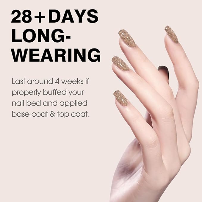 CANNI Glitter Gel Nail Polish – 1pcs 9ml Light Taupe Color, Diamond Glitter Series, Soak Off UV LED Gel Nail Polish for DIY Nail Art, Salon or Home Manicure