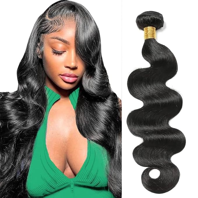 12A Bundles Human Hair 24 Inch 100% Human Hair Quick Weave Body Wave Bundles Natural Black