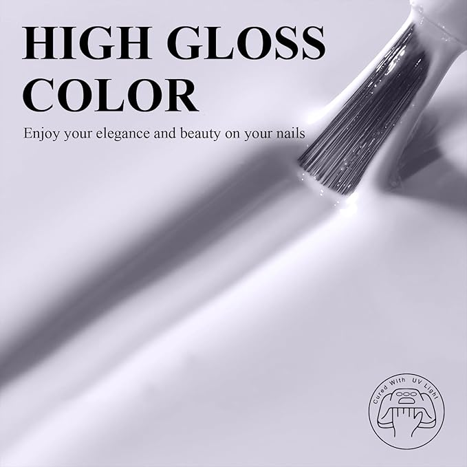 Imtiti Warm White Gel Nail Polish - Soft Off Milk White Gel Polish for Nails, Long Lasting Salon Manicure, Soak Off UV LED Gel for DIY at Home, (10ml-1923)