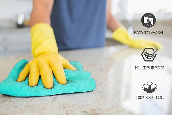 Premium Wash Cloths Pack of 12 (13" x 13") 100% Ring Spun Cotton | Luxury Washcloths | Ultra Soft Face Towels | Highly Absorbent Wash Cloths for face (Turquoise)