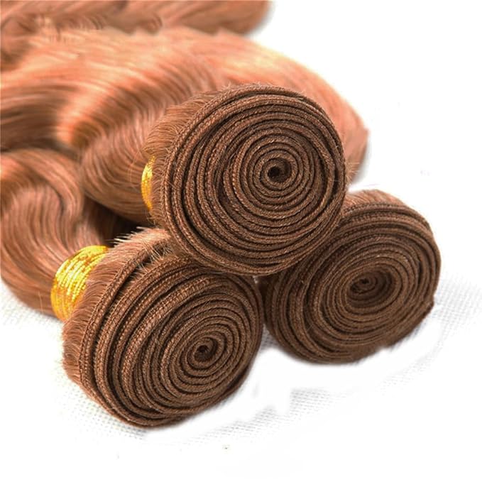 #30 Brown Bundles Human Hair Loose Wave Bundles 24 26 28 Inch Brazilian Color #30 Bundles Light Brown Loose Wave Bundles Hair Extensions