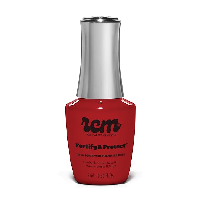 Red Carpet Manicure Fortify & Protect LED Gel Nail Color - Long-Lasting, Vibrant, Professional Quality, High Shine, Chip-Resistant - Infused with Vitamin A & Biotin (All Bundled Up, 0.3 Fl Oz)