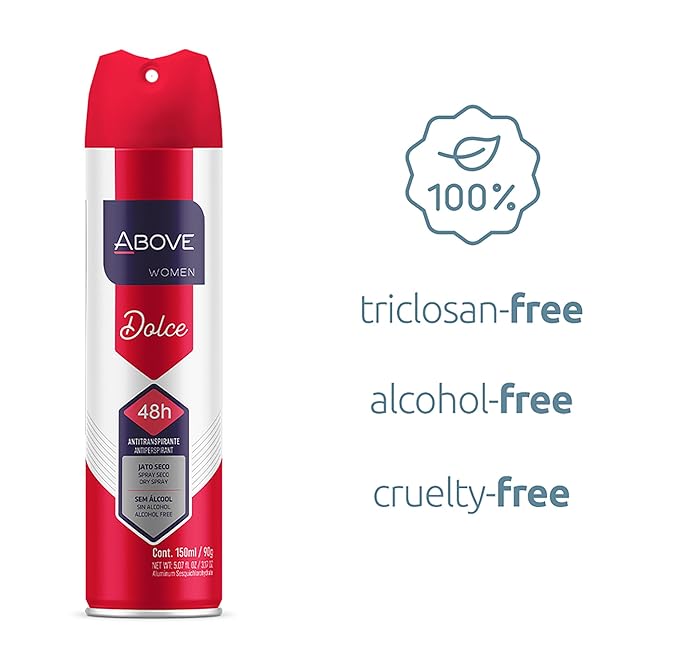 ABOVE 48 Hours Antiperspirant Deodorant, Dolce Vita, 3.17 oz - Dry Spray Deodorant for Women - Notes of Apples and Berries - Antiperspirant Spray