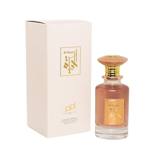 Prince Parfums Dubai – Al Hayat – 3.4 Ounces – Radiant Women’s Eau de Parfum – Fruity Florals with Jasmine & Amber – Essence of Life, Femininity & Beauty