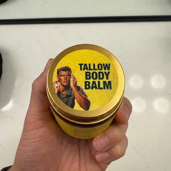 Whipped Beef Tallow and Honey Balm Moisturizer for Skin, Face, Lips, Body - Unscented