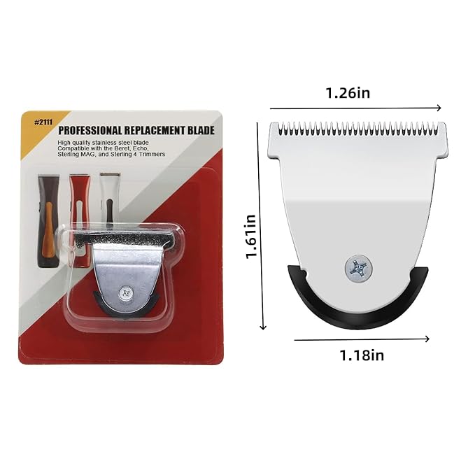 Professional Clipper Replacement Blades 2111 Blade Compatible with Wahl Mag Trimmers 8841/8143 /8700- Fits 8779 and Beret 8841 Trimmer(1 Pc)