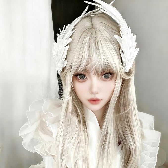 2Pcs White Feather Wing Hair Clips, Angel Wing Hair Barrettes, Fashionable Hair Accessories for Party Cosplay Styling