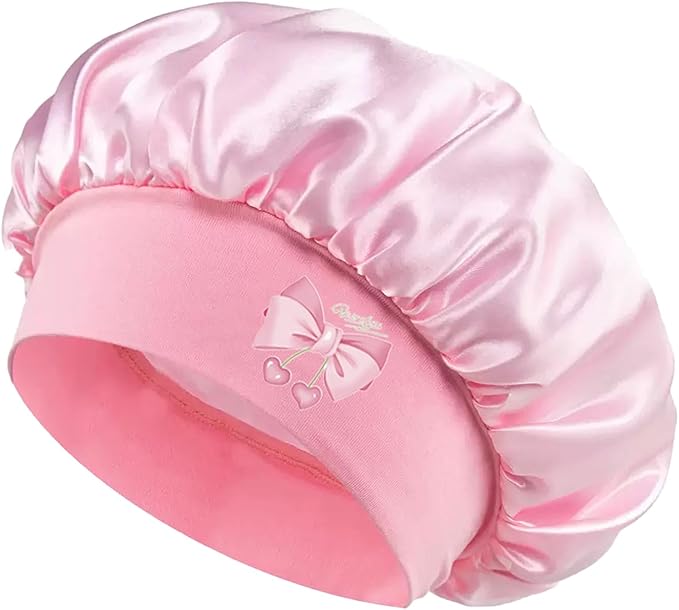 Black Satin Bonnet for Sleeping Black Women Single Layer
