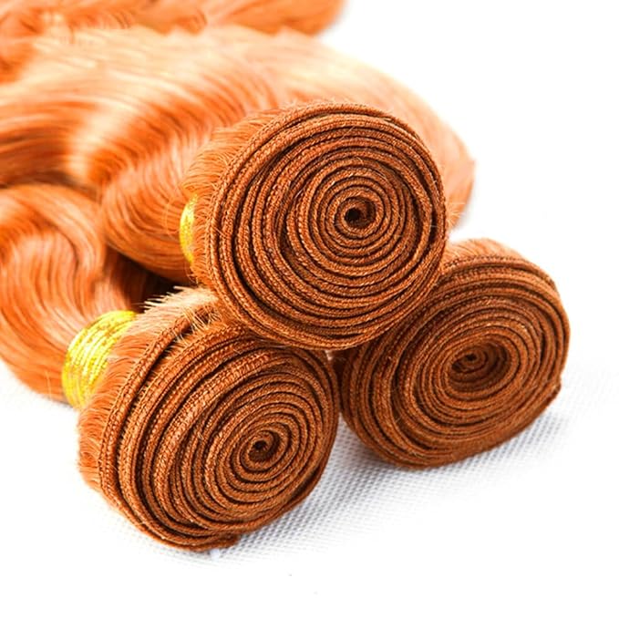 22 24 26 inch WuvuSnm 350 Human Hair Bundles Ginger Body Wave Bundles Orange Body Wave Bundle