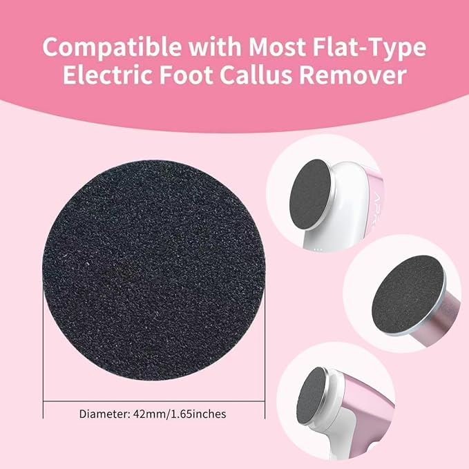 120pcs Replaceable Sandpaper for Electric Foot Callus Remover, 120 Grit Medium Sandpaper Refill Discs