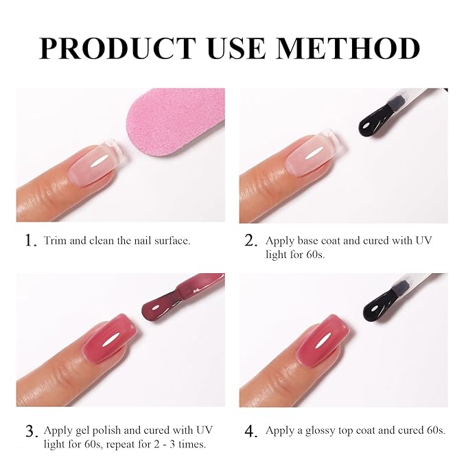 10ml Hema Free Glitter Gel Nail Polish Soak Off Long Lasting Charcoal Gray Gel Polish Salon DIY at Home Gift for Women 1Pcs