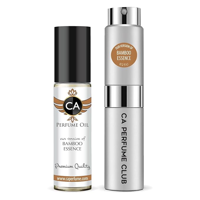 CA Perfume Duo Impression of Baby Powder For Women And Men Perfume Layering Set Long Lasting Travel Size EDP + Body Oil Roll-On Bottle 0.27 Fl Oz+0.33 Fl Oz