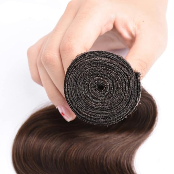 24 26 28 inch WuvuSnm Dark Brown Bundles #4 Body Wave Human Hair Bundles Brown Body Wave Bundle #4 Human Hair Bundle