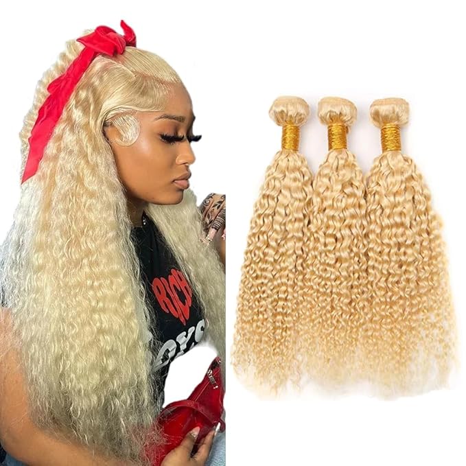 28 30 32 Inch 613 Blonde Bundles Blonde Wet and Wavy Bundle Human Hair Unprocessed Virgin Hair 3 Bundles 613 Bulk Human Hair Extensions
