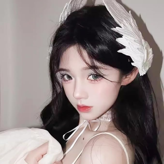 2Pcs White Feather Wing Hair Clips, Angel Wing Hair Barrettes, Fashionable Hair Accessories for Party Cosplay Styling