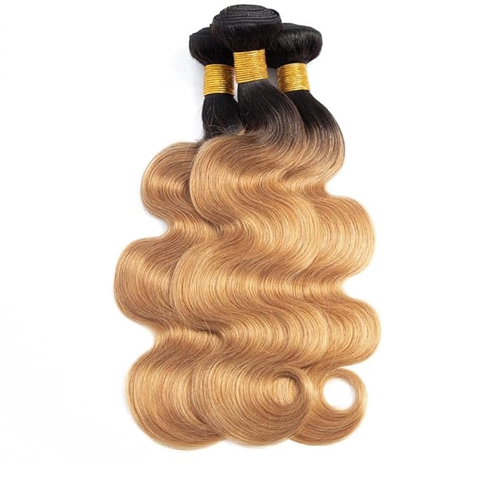 1B27 Bundles Human Hair Ombre Body Wave Bundle Human Hair 20 22 24 Inch 150g Brazilian Unprocessed Virgin Hair 3 Bundles Ombre Hair Bundle
