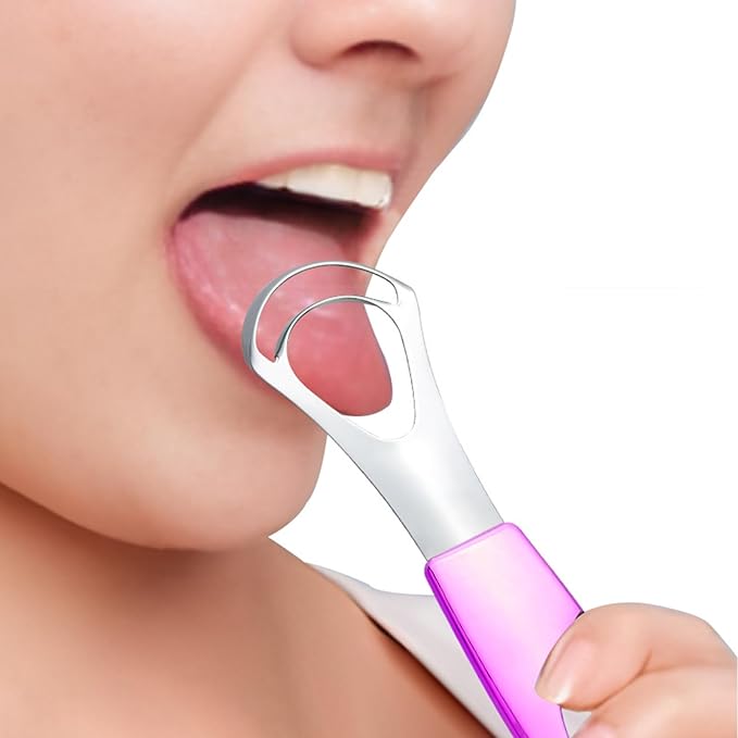 Tongue Cleaner, Tongue Scraper, Tongue Cleanser, Tongue Scraper, Tongue Scraper Cleaner, Helps Fight Bad Breath, Tongue Scrapers (Purple)