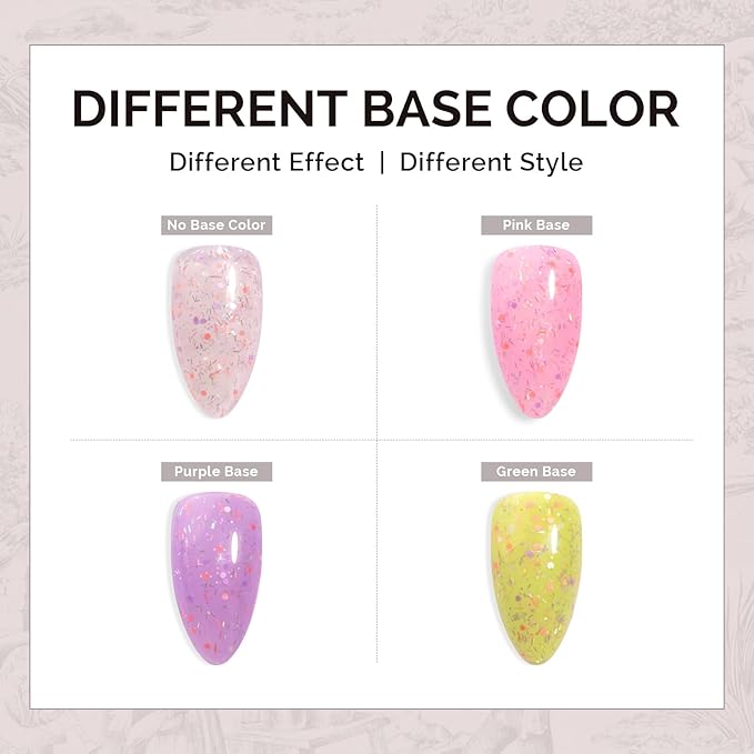 MelodySusie Party Streamer Pink Gel Nail Polish,0.5fl oz Soak Off UV LED Confetti Glow Pink Gel Polish Gift for Women Nail Art Manicure Salon DIY Nail Design Decoration at Home-1648-A2623