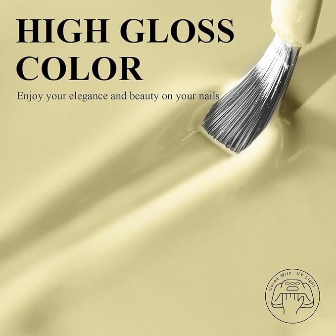Imtiti Yellow Gel Nail Polish, 1Pcs Yellow Soak Off UV LED Gel Polish, Long Lasting, Nail Art Manicure Salon DIY at Home for Spring and Summer (0.34 Fl Oz-987)