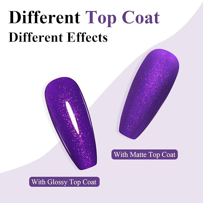 10ml Hema Free Glitter Gel Nail Polish Soak Off Long Lasting Purple Gel Polish Salon DIY at Home Gift for Women 1Pcs