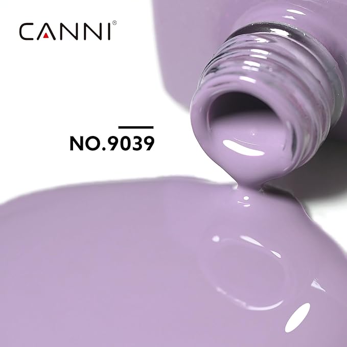CANNI Purple Gel Nail Polish, 1Pcs Light Purple Gel Polish Pastel Color Nail Polish High Gloss Nail Manicure Salon DIY