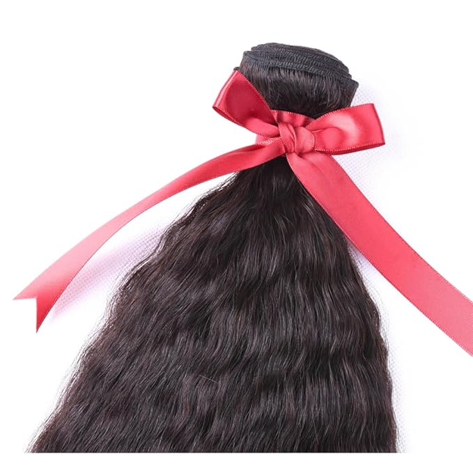 26 Inch Kinky Straight Human Hair Bundles 1pcs 26 inch Single One Natural Black Color Yaki Bundle Human Hair