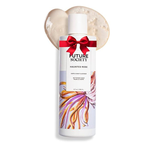 Future Society Haunted Rose Body Wash - Luxury Smoky Floral Scented Body Cleanser with Notes of Black Pepper, Rose, Amber & Sandalwood - Gentle Moisturizing Cleanser - Scented Shower Gel - 8oz