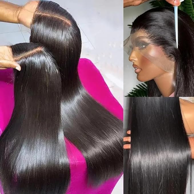 20 Inch Straight Wigs Human Hair 200 Density 13x6 HD Lace Front Wigs Human Hair Pre Plucked Glueless Wig with Baby Hair Straight Lace Front Wigs for Women