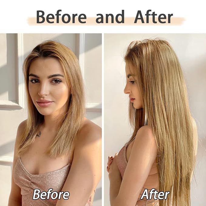 Clip in Hair Extensions Blonde Extension Straight 22" Long Synthetic Fluffy and not Tangled Invisible Clips on Hairpieces for Women 5PCS Curly Wavy 18" Girls Brown Red White Natural 5 Oz