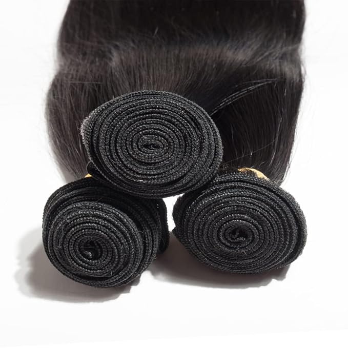 Straight Human Hair Bundles Brazilian Straight Bundles Human Hair 14 16 18 inch Natural Black Color