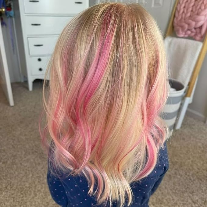 Rock The Locks Hair Color & Conditioner (All in One Bottle!) Hot Pink Color Argan Oil to Promote Shine and Strength